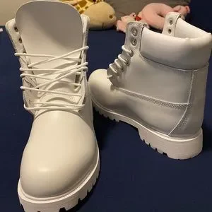 Shoes | Ghost White Timberland Boots | Poshmark